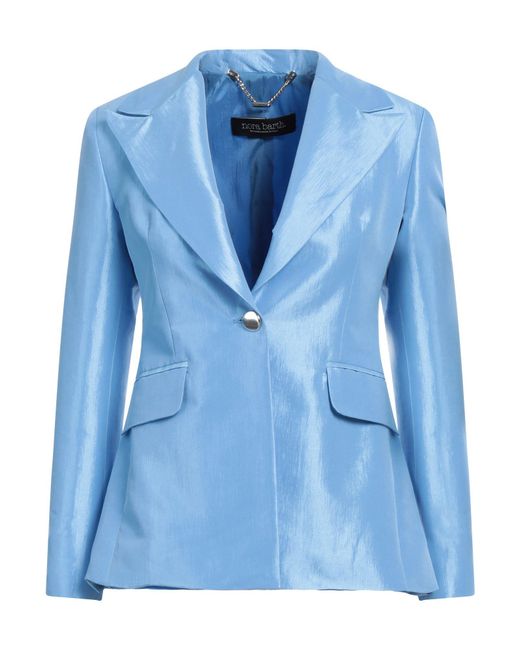 Nora Barth Blue Blazer Polyester, Viscose, Elastane