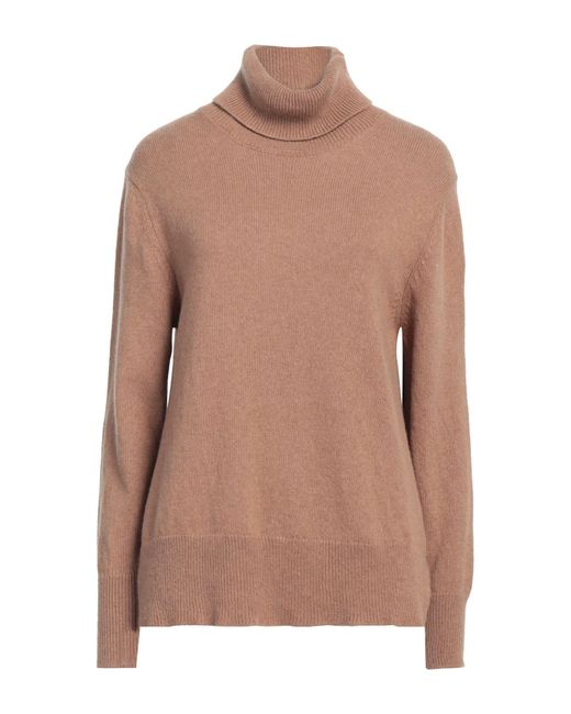 Aragona Brown Camel Turtleneck Cashmere