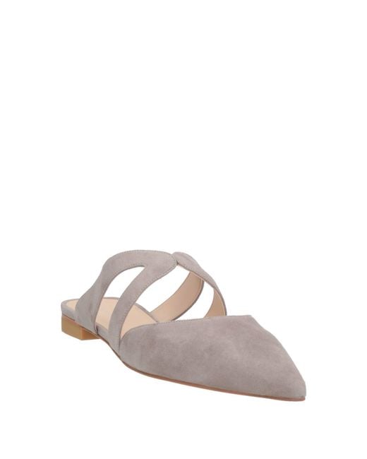 Stuart Weitzman Gray Mules & Clogs Leather
