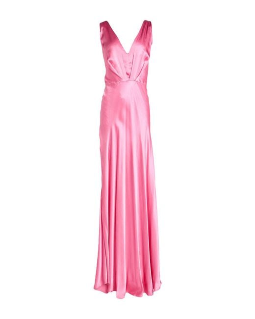 Maliparmi Pink Maxi Dress Viscose