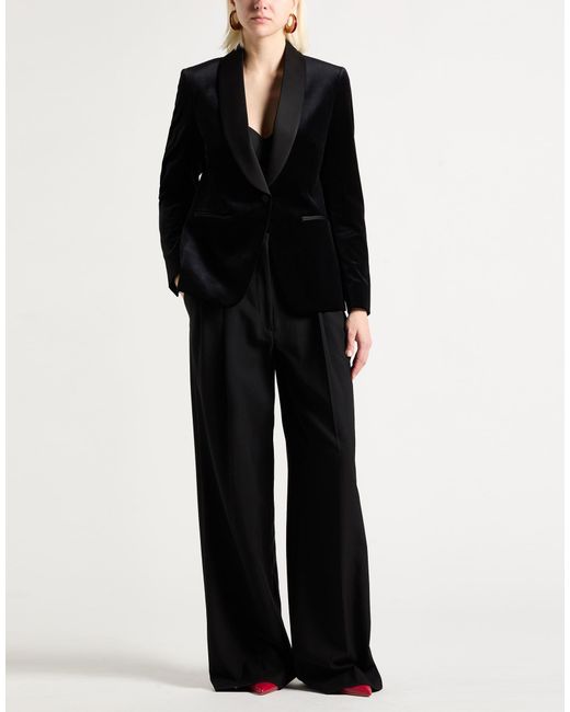Lardini Black Blazer Cotton, Modal, Elastane