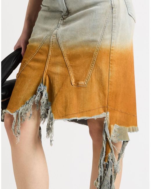 Rick Owens White Jeansrock