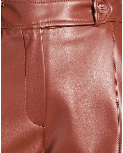 Manila Grace Red Pants Polyester, Polyurethane