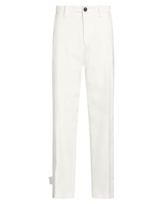 Corneliani White Pants Cotton, Elastane for men