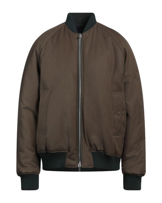 Burberry Brown Jacket Polyester, Virgin Wool, Cotton, Polyamide, Elastane for men