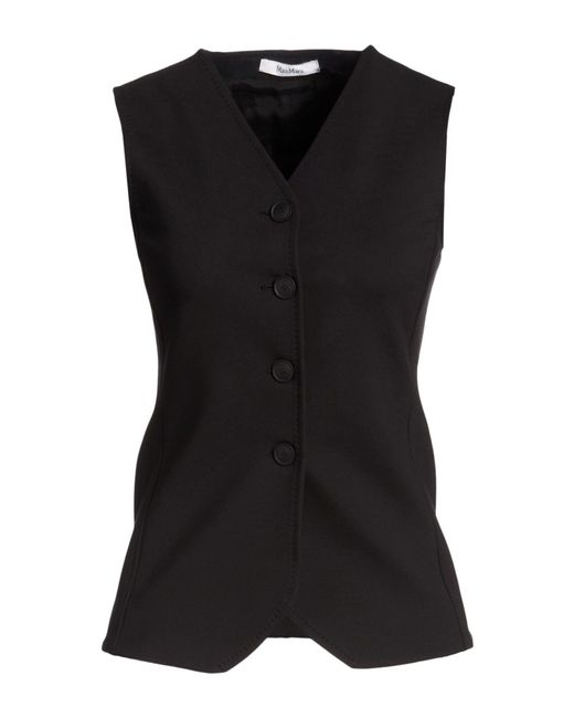 Max Mara Black Tailored Vests
