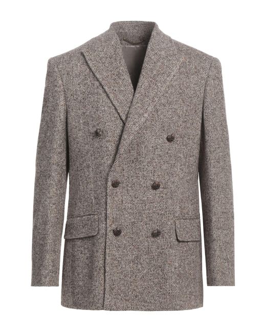 Golden Goose Deluxe Brand Gray Coat Virgin Wool, Silk, Polyamide for men