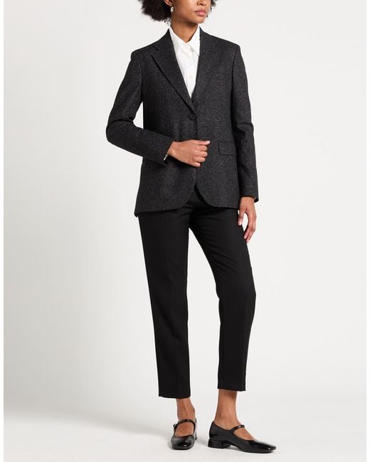 Lardini Black Blazer Wool, Polyester, Acrylic, Silk, Elastane