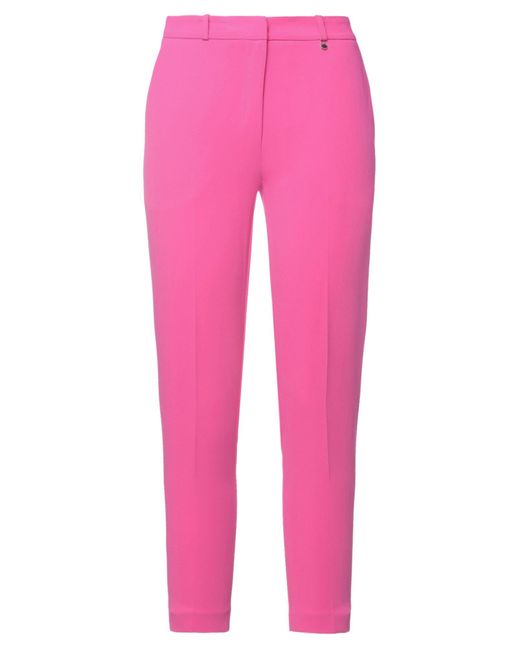 Annarita N. Pink Fuchsia Pants Polyester, Elastane