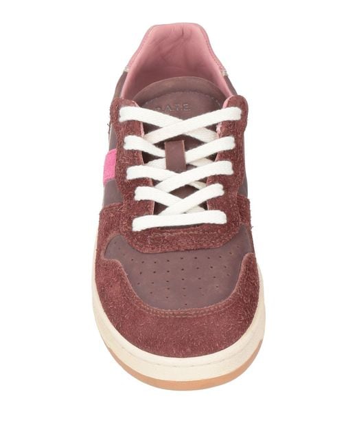 Date Pink Plum Sneakers Leather