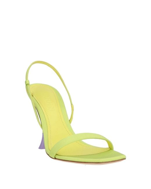 3Juin Yellow Lime Sandals Textile Fibers