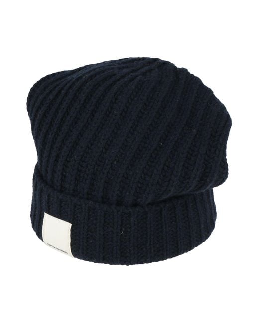 Emporio Armani Blue Midnight Hat Wool, Polyamide for men