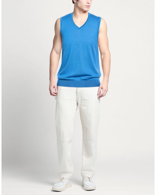 MODES Blue Azure Sweater Merino Wool for men