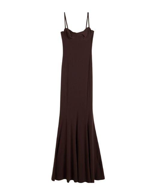Norma Kamali Brown Maxi Dress