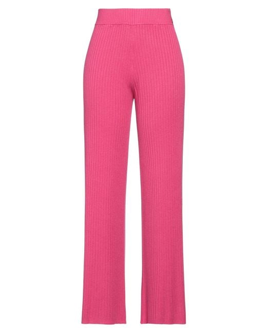 hinnominate Pink Fuchsia Pants Viscose, Elastane