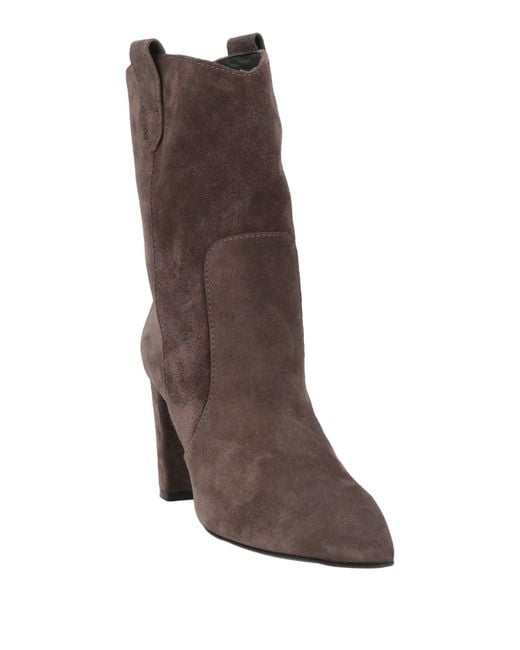 Via Roma 15 Brown Ankle Boots Leather