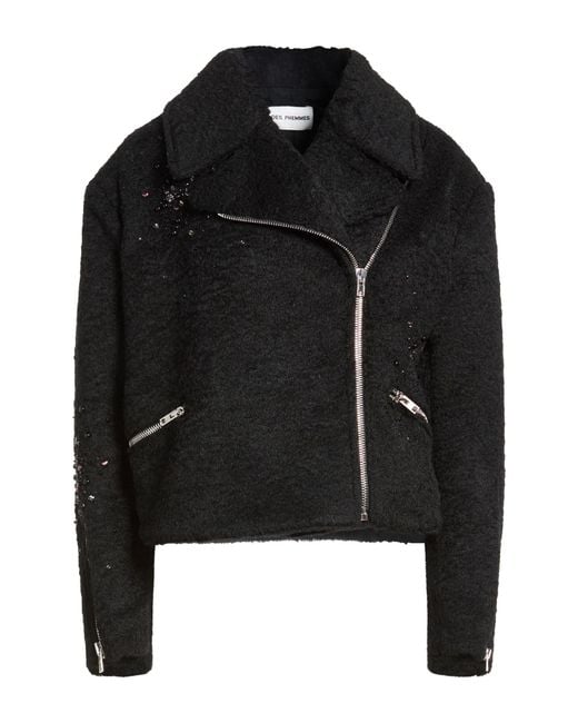 DES_PHEMMES Black Shearling & Teddy
