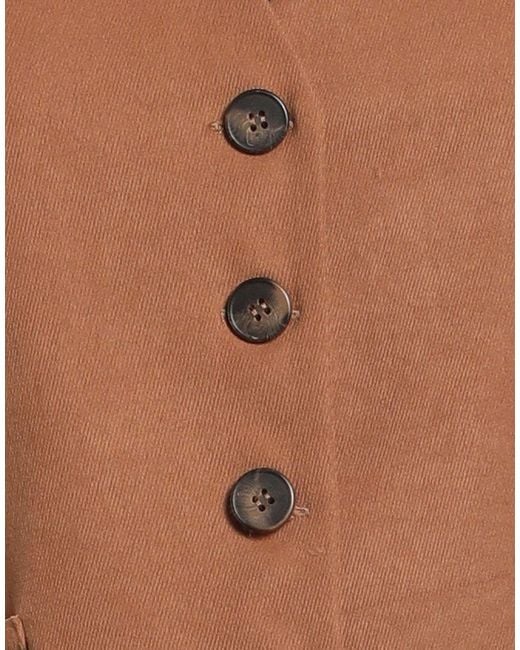 Dixie Natural Camel Tailored Vest Polyester, Elastane