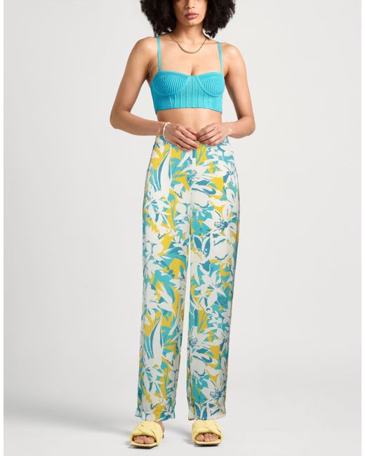 Caractere Blue Pants Polyester