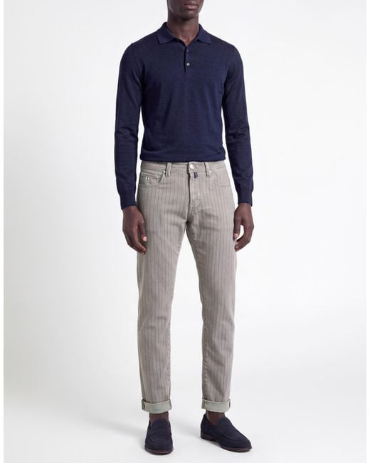 Tramarossa Gray Pants Cotton, Polyester, Elastane for men