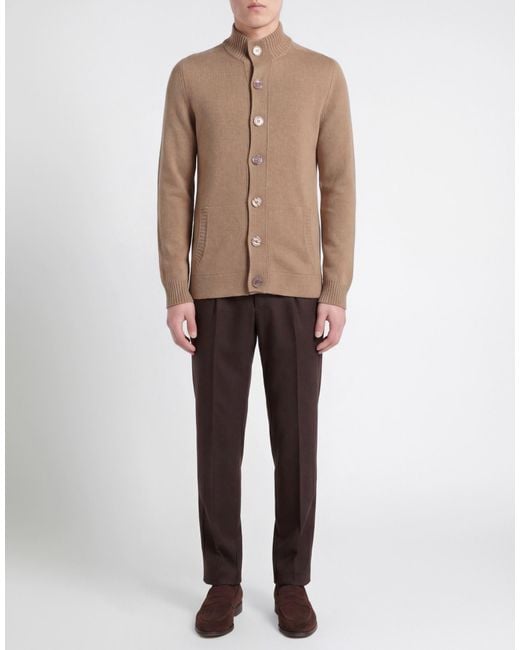 HENRY CLIFFORD Natural Cardigan Wool, Cashmere for men