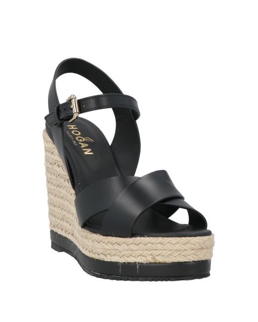 Hogan Black Espadrilles