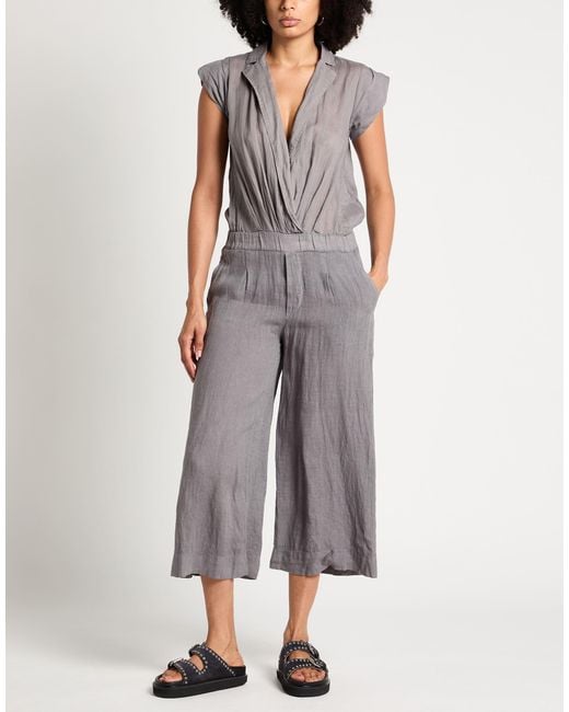 European Culture Gray Jumpsuit