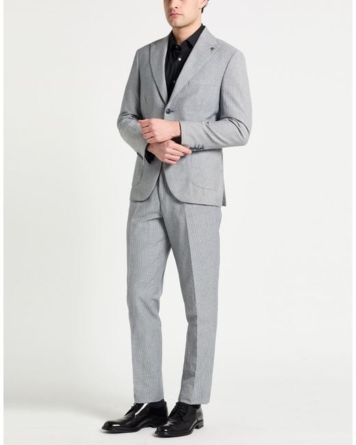 SUIT SARTORIA Gray Suit Linen for men
