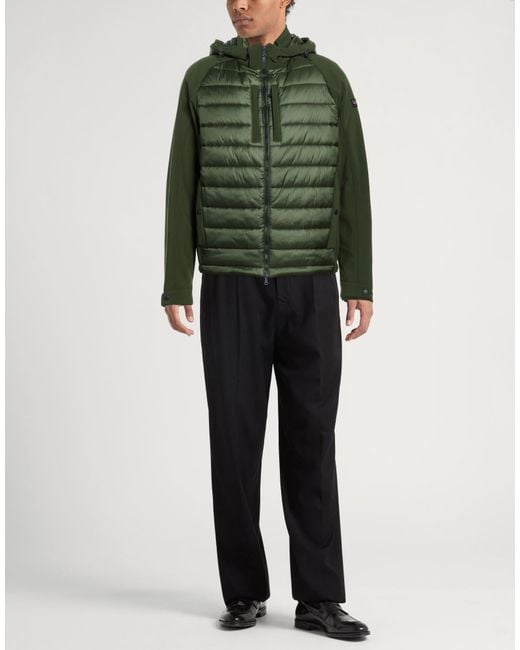 Paul & Shark Green Puffer Polyamide, Polyester, Elastane for men