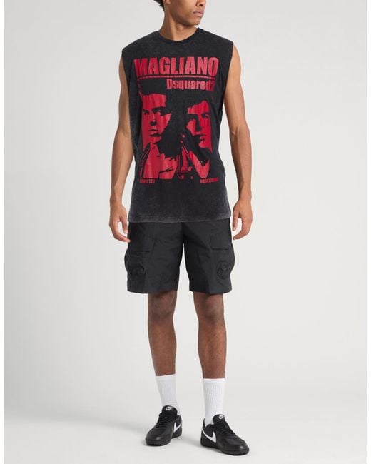 DSquared² Black Tank Tops for men