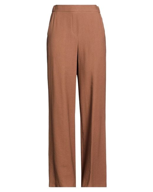 RUE DU BAC Brown Pants Viscose, Polyester