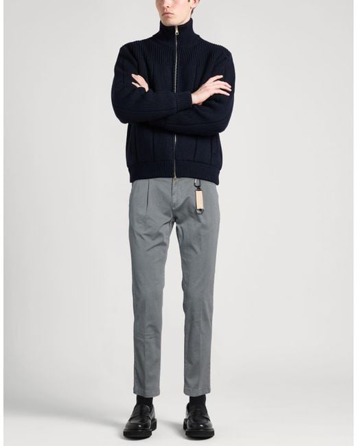 Manuel Ritz Gray Pants Cotton, Elastane for men