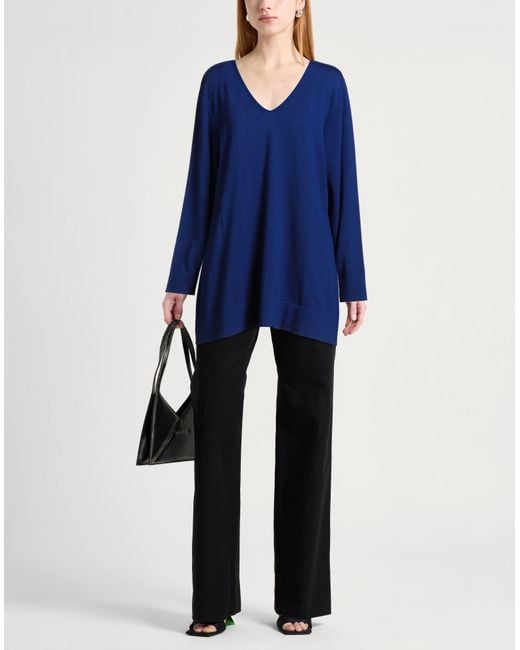 Marina Rinaldi Blue Sweater Virgin Wool