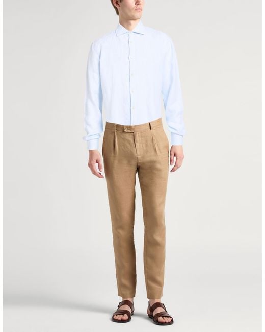 120% Lino White Shirt Linen for men