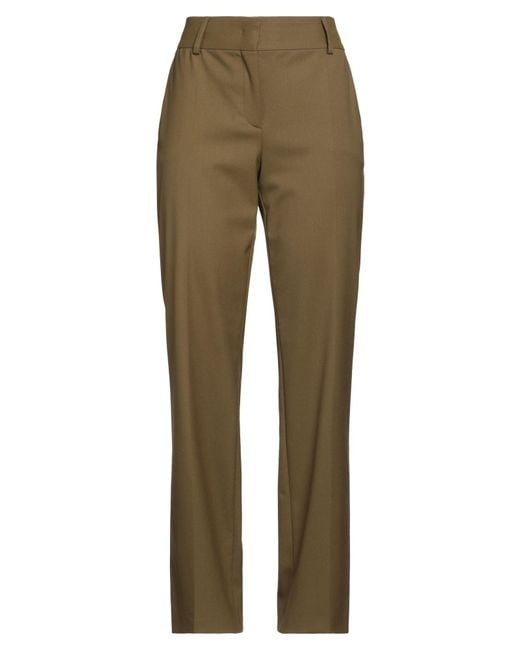 Alberta Ferretti Natural Pants Polyester, Virgin Wool, Viscose, Elastane