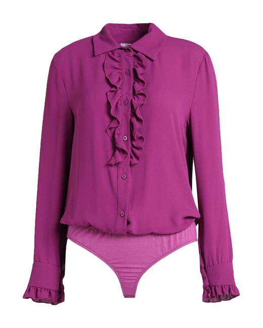 NUALY Bodysuit in Purple Lyst