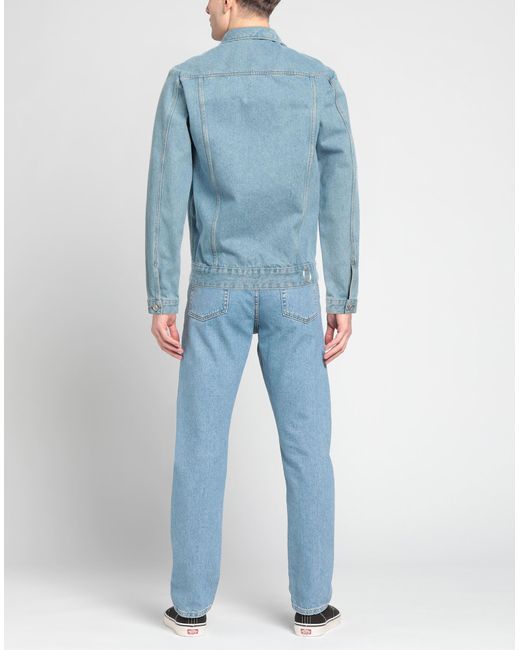 Trussardi Blue Denim Outerwear for men