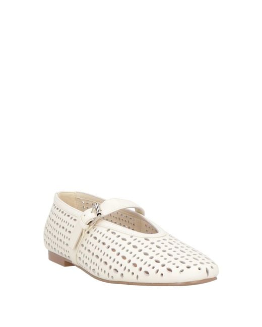Bibi Lou White Ballet Flats