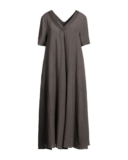 Le Tricot Perugia Gray Midi-Kleid