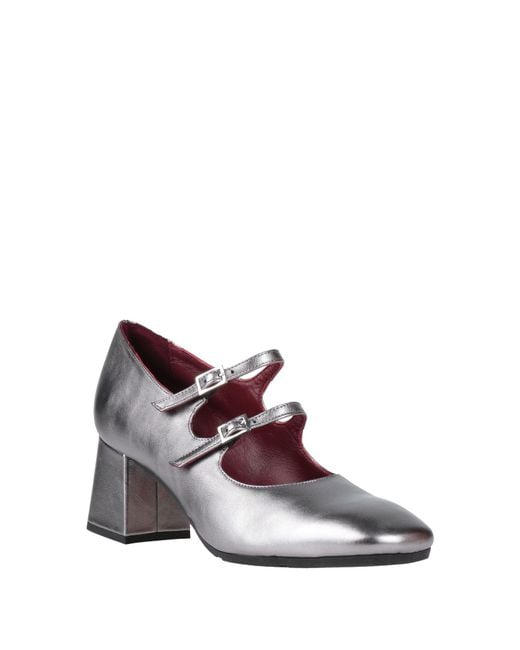Walter Violet Gray Pumps Leather