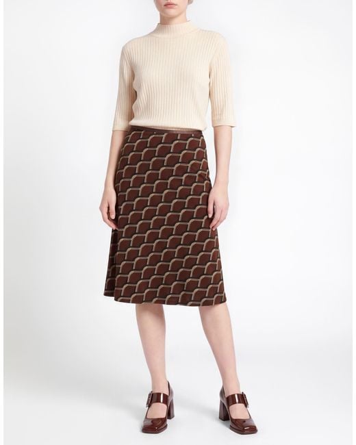 Siyu Brown Midi Skirt