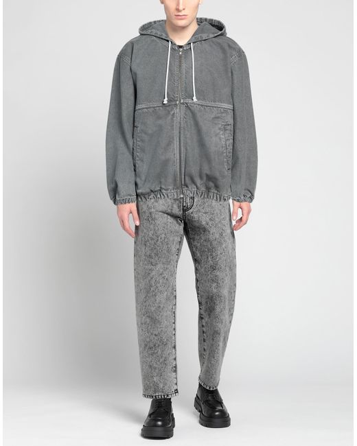 AMISH Gray Denim Outerwear for men