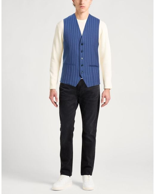 Daniele Alessandrini Blue Waistcoat for men
