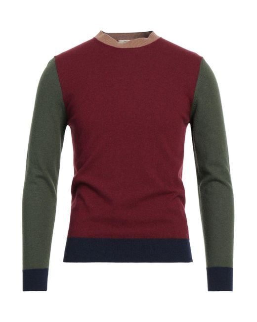 M.Q.J. Red Burgundy Sweater Polyamide, Wool, Viscose, Cashmere for men