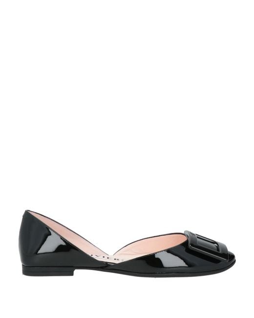 Roger Vivier Black Ballet Flats Leather