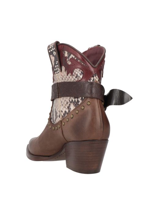 Maria Cristina Brown Ankle Boots