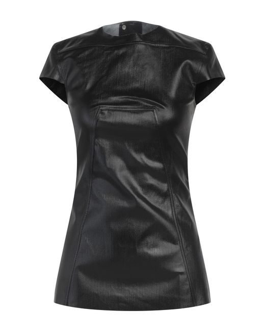 Rick Owens Black Top Cotton, Elastomultiester, Rubber