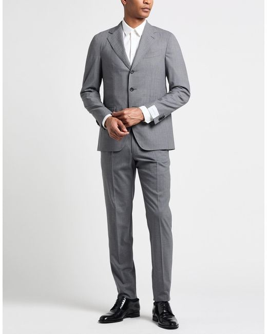 Caruso Gray Light Suit Wool for men