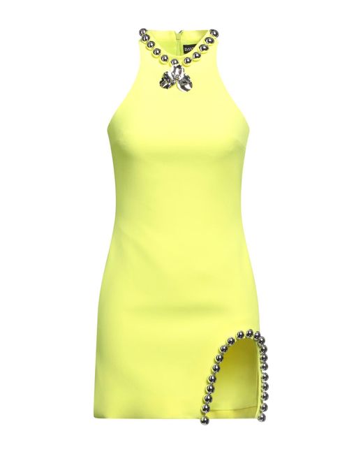 David Koma Yellow Mini Dress