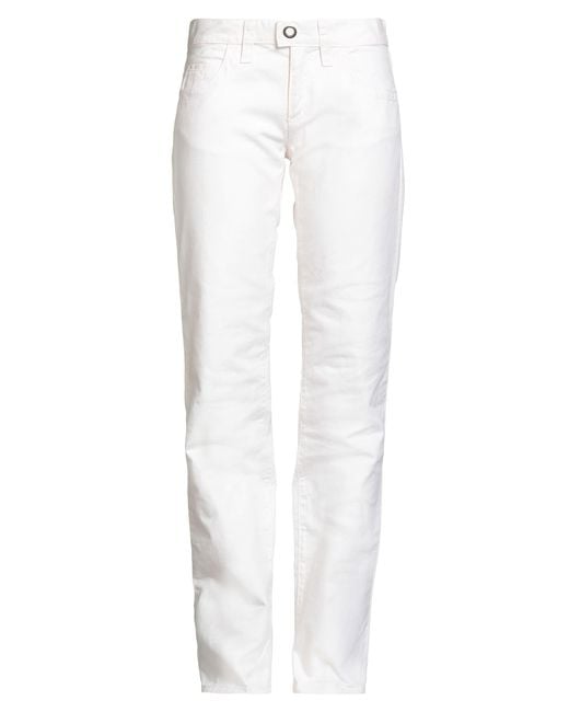 Grifoni White Ivory Pants Cotton